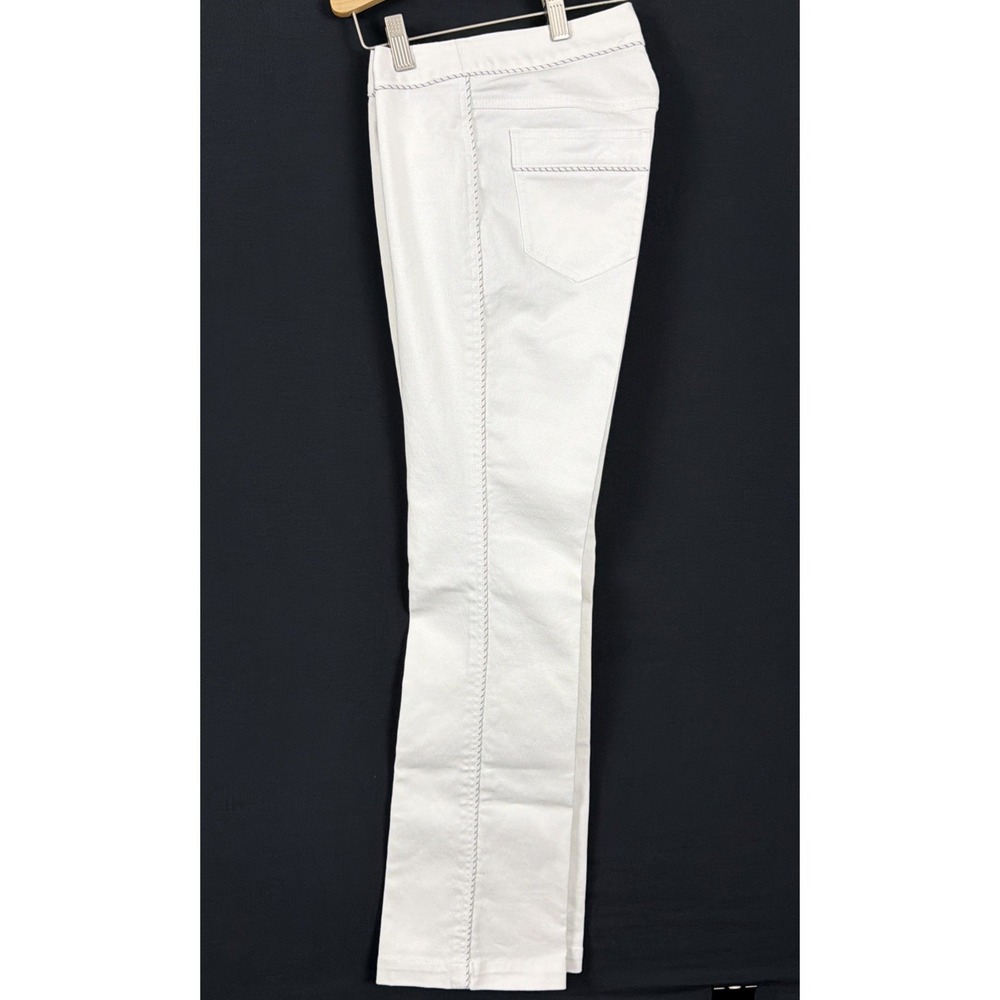 Vintage DKNY CITY Contrast Top Stitched Trouser 2P White/Dark Stitch Piping Y2K